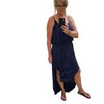 Sweet Lovely  By Jen Navy Maxi Dress Size Medium Photo 9