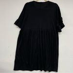 Missguided  Black Ribbed Knit Bell Sleeve Babydoll Mini Dress Women 18 Whimsigoth Photo 5