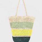 Universal Threads Universal Thread Paper Straw Beach Double Strap Shoulder Bag Multicolor Photo 0