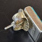 Vintage sterling silver turquoise sleeping beauty earrings Navajo Blue Photo 7