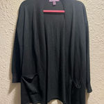 Gloria Vanderbilt Black Open Front Cardigan Woman’s Size XL Photo 0