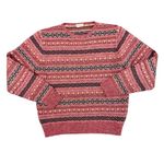Laura Ashley  Vintage 100% Wool Long Sleeve Pullover Sweater Red Medium Large M/L Photo 3