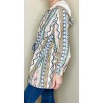 Contempo Casuals Vintage Pastel Tribal Floral Printed Oversized Hooded Jacket Photo 3