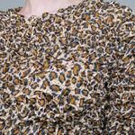 Vintage 90s Leopard Print Bubble Popcorn Shirt Size M Photo 3