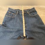 Eddie Bauer Heavyweight Blue Cotton Denim Straight Leg High Waist Jeans Size 12P Photo 9