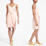 Everlane Japanese GoWeave Sleeveless Wrap Mini Dress Balletcore Pink Belt Size 6 Photo 6