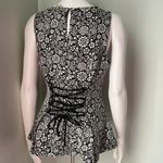 Anthropologie  Vanessa Virginia Corset Tank Top Lace Up Back Medium Photo 3
