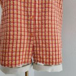 American Vintage Vintage 90s CWS Casual WorkStyles Red Yellow Plaid Sleeveless Button Down Top L Photo 3