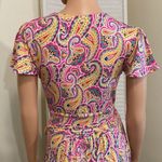 Boden USA BODEN Evangeline Jersey Faux Wrap Dress Party Pink Summer Paisley Size 6 NWT Photo 9