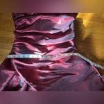 Y2K Watters & Watters Iridescent Burgundy Red Floor Length Formal Dress, Size 14 Photo 3