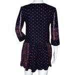 Anthropologie Vanessa Virginia Dress Womens XS Navy Blue Red Kaleidoscope Boho Photo 3
