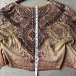 Body Central Vtg Y2K Bohemian Boho Cropped Sheer Metallic Shirt Size Lg Photo 5