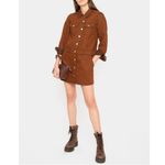 Ganni  Caramel Cafe Mixed Denim‎ Mini Dress Photo 2