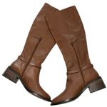 Linea Paolo Kamile Knee High Almond Toe Leather Tan Riding Boots(Size 9M) Photo 3