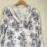 Altar'd State Altar’d State Blue White Floral Hooded Cardigan Size Small Photo 4