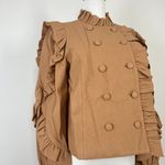 Ulla Johnson $750 NWOT  Wool Lucinde Double-Breasted Pea Coat Jacket Ruffles Sz P Photo 7