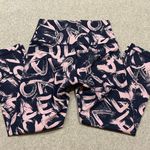 Lululemon Wunder Under Crop High Rise 21” Sz 4 Graffiti Pop Antoinette True Navy Photo 1
