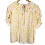 Ted Baker Frisis Frill Printed Short Sleeve Blouse Top Size 1 US 4 Photo 6