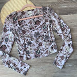 Wilfred  Lydia‎ floral square neck long sleeve crop top Photo 0
