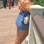 ZARA Orange Gingham Long Sleeve Cropped Top Photo 5