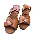 Mariella Made in Italy women’s brown leather block heels sandal shoes size 9.5 S Photo 6