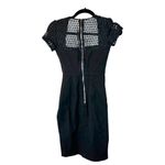 Banana Republic Roland Mouret for Black Bodycon Mesh Sleeve Mini Dress Size 0 Photo 3
