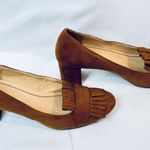 CL by Laundry Suede Annette Heeled Moccasin Loafers - Whiskey/Brown - 7 Photo 1