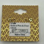 NEW REAL SIMPLE RS pink and gold fashion earrings style# R1256 Photo 6