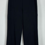 Quince  Organic Cotton Double Knit Wide Leg Pants in Bold‎ Black Size Medium Photo 0