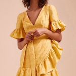 C/MEO COLLECTIVE  Magnetise Mini Dress In Honey Ruffle Tie Waist Revolve NWT‎ XL Photo 0