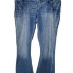 BKE  Medium Wash Mid-Rise Boot Cut Denim Jeans With Some Wear On Hems Photo 0