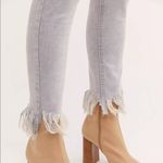 Free People Jeans Size 26 Great Heights Frayed Skinny Leg Boho High Rise Denim Photo 2