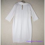 Eloquii New! keyhole dress with scarf ivory off white sheath , 24 Photo 2