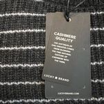 Lucky Brand black and white stripped cold shoulder sweater XL NWT Photo 4