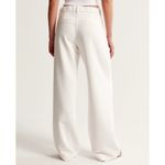 Abercrombie & Fitch NWT Abercrombie SHORT Sloane Low Rise Wide Leg Pants Cream Size 24 Photo 1