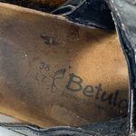 Betula Birkenstock Thong Sandals Black Leather Pearls Size 38 W7 Photo 4