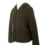Ci Sono Faux Fur Olive Green Zippered Hooded Jacket Soft Plush Warm Cozy Sz L Photo 9