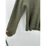 Madewell Payton Pullover Sweater Coziest Yarn Medium Olive Green Puff Sleeve Photo 2