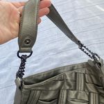 Olivia and Joy pewter hand bag with zipper embellishments. Photo 7