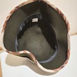 COLOMBINO Wool Plaid Belted Bucket Hat Brown Photo 9