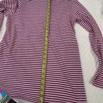 White Stag  Pink Burgundy Stripe Turtleneck Top L | Cozy Sparkle Christmas Look Photo 4