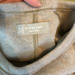 Everlane Organic Cotton Ribbed High Neck Long Sleeve Dress Heathered Beige Sz Sm Photo 1