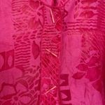 Moonlight  Y S Fashion Top Womens Plus Pink Floral Button Up Asym Sheer Career Photo 3