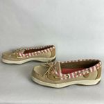 Sperry Top Sider Angelfish Boat Shoes Women 6 Leather Cream Pink Nautical Flats Photo 4