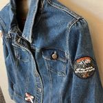 OOAK Miss Etam Reworked vintage denim jacket, y2k, sz L/XL, stretchy Blue Photo 4