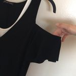 ZARA  midi dress 90s Y2K fall black white off the shoulder v neck medium cocktail Photo 2