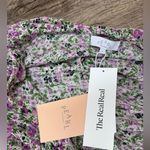 Pearl by Lela Rose | Floral Printed blouse size small NWT Purple Photo 3