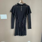 Free People ‎ Rock Candy Long Sleeve Lace Dress in Black Size Small Photo 7