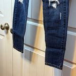 Wild Fable High Rise Skinny Dark‎ Wash Distressed Denim Jeans, Trendy Size 8 # Blue Photo 5