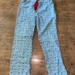 Vineyard Vines M Christmas baby blue flannel drawstring pajama bottoms Photo 0